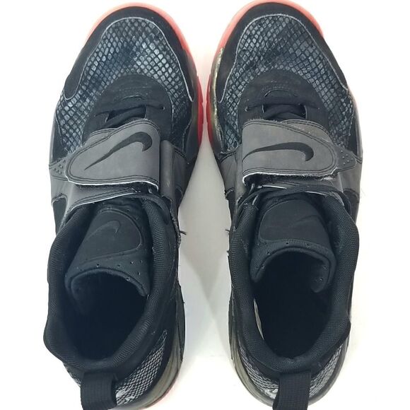 NIKE AIR VEER "Premium" Black Anthracite Atomic Red Sneakers Trainers Size 10.5 - Picture 4 of 11